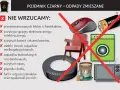 Nie wrzucaj do czarnych worków na śmieci leków, baterii, mebli, opon, farb ani elektrośmieci.