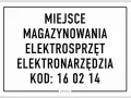 Miejsce magazynowania elektrośmieci, w tym elektronarzędzi, z kodem odpadu 16 02 14.