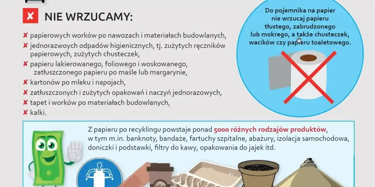 Karton po mleku nie nadaje się do niebieskiego pojemnika na papier. Dowiedz się, gdzie wyrzucić karton po mleku i inne odpady.
